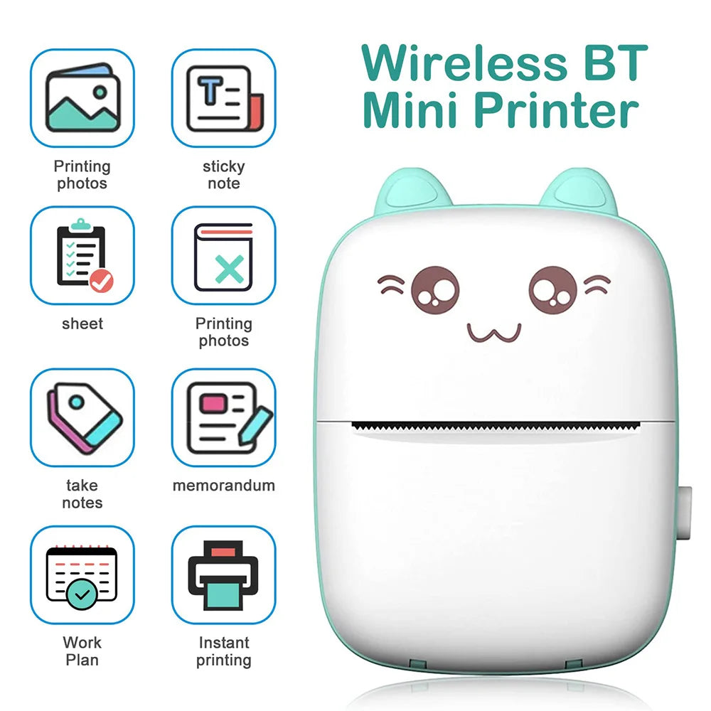 Portable Mini Bluetooth Photo & Label Printer