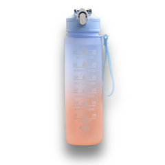 900ml Motivational Sports Water Bottle with Straw