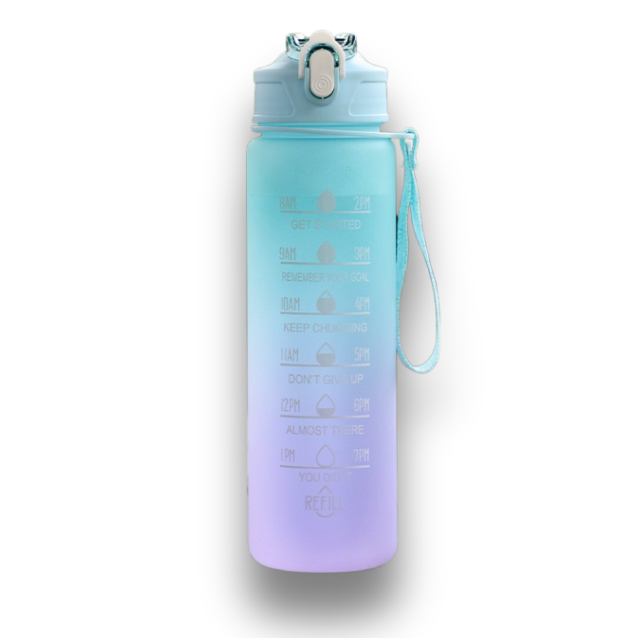 900ml Motivational Sports Water Bottle with Straw